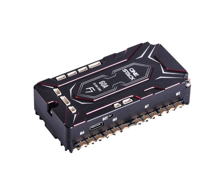 F7 Cine Stack — полётный контроллер F722 + X8 60A ESC (AM32, 3–6S, для синематик FPV-дронов) — изображение 3