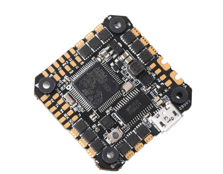 F722 FC + 45A ESC 2–6S (HD + Analog) — полётный контроллер с ESC (25×25 мм) — изображение 3