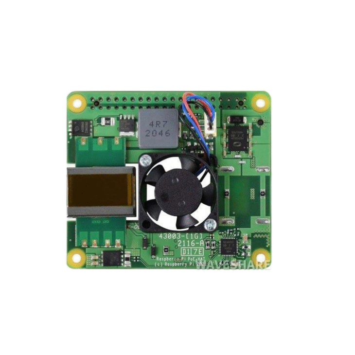 Плата расширения Raspberry Pi Power over Ethernet+ (PoE+) HAT